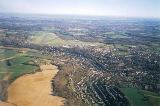 Vue aérienne de l'aérodrome de Biggin Hill