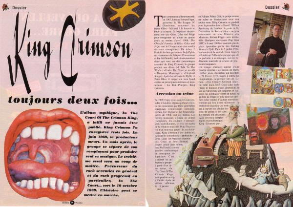 Scan de l'article King Crimson, toujours deux fois (page 1)