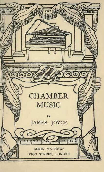 Chamber Music by James Joyce, 1907 (couverture)