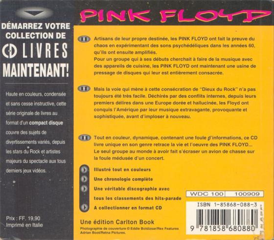 CD livre Pink Floyd (4ème de couverture)