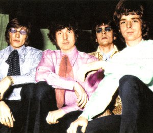 Photographie de Pink Floyd avec Syd Barrett